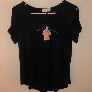 NWT Navy Simply Southern Top